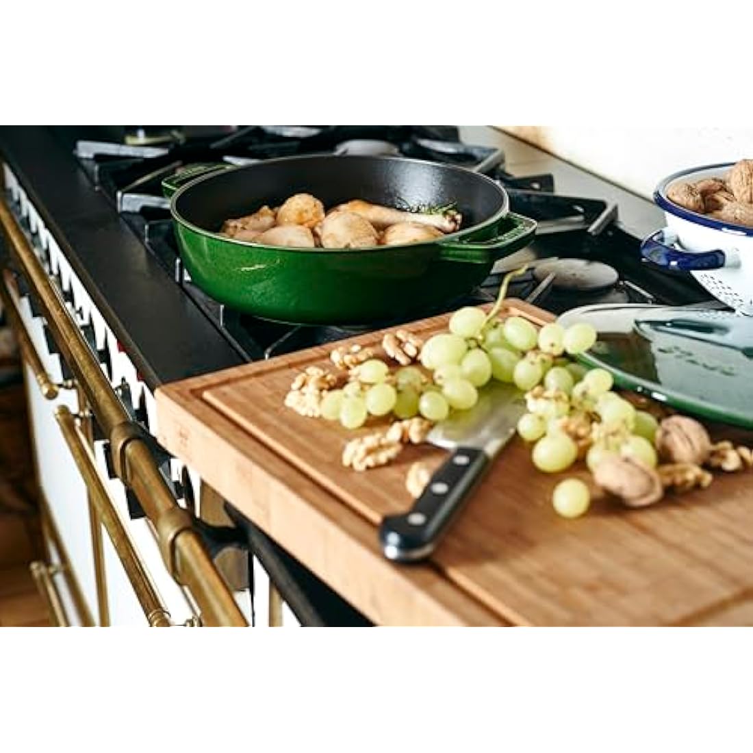 STAUB 40511-478-0 Cast Iron Chistera 28 cm Basil Green