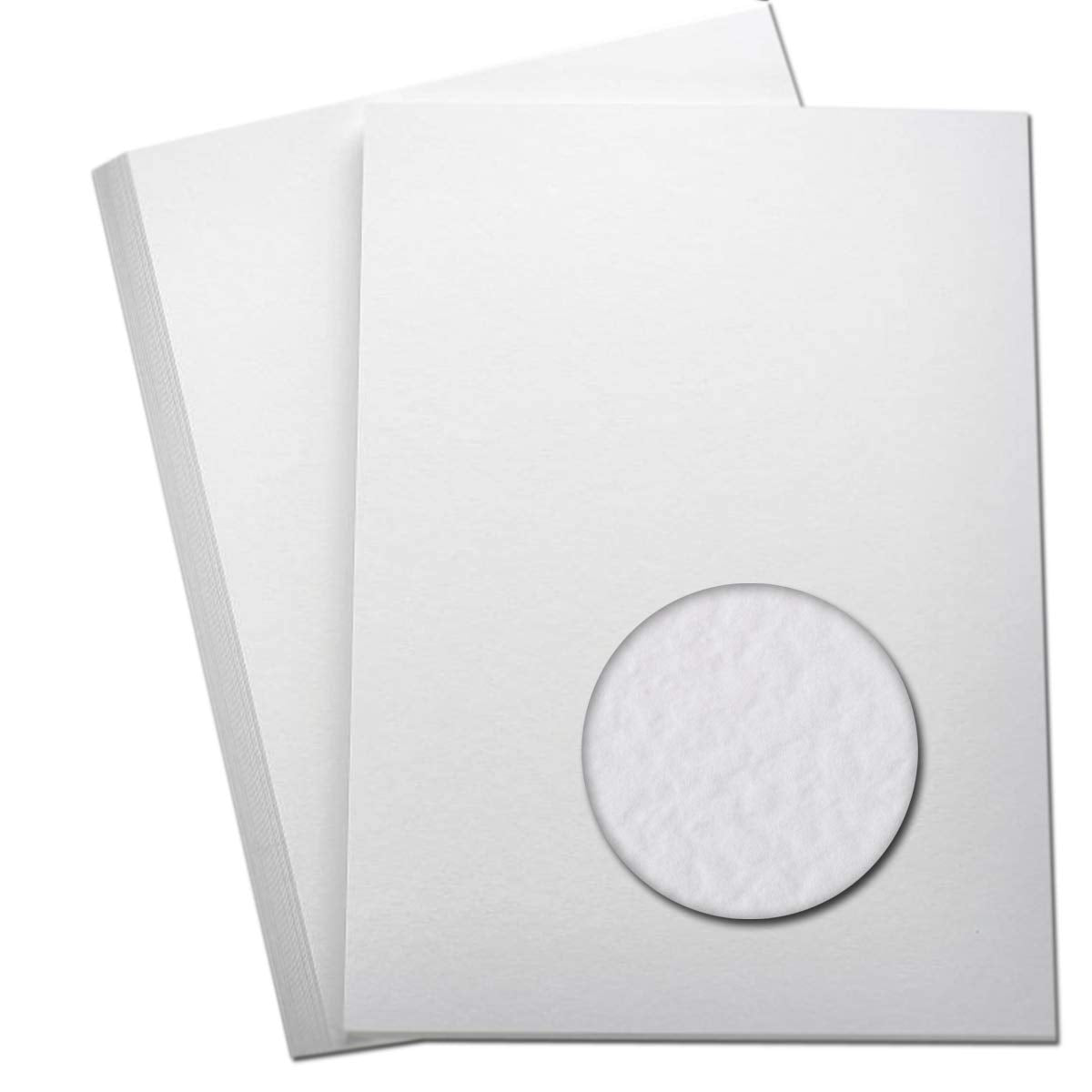 50 x A4 Hammered Card 250gsm Excellent for Cards, Scrapbook,Wedding Stationery by arkCRAFT White
