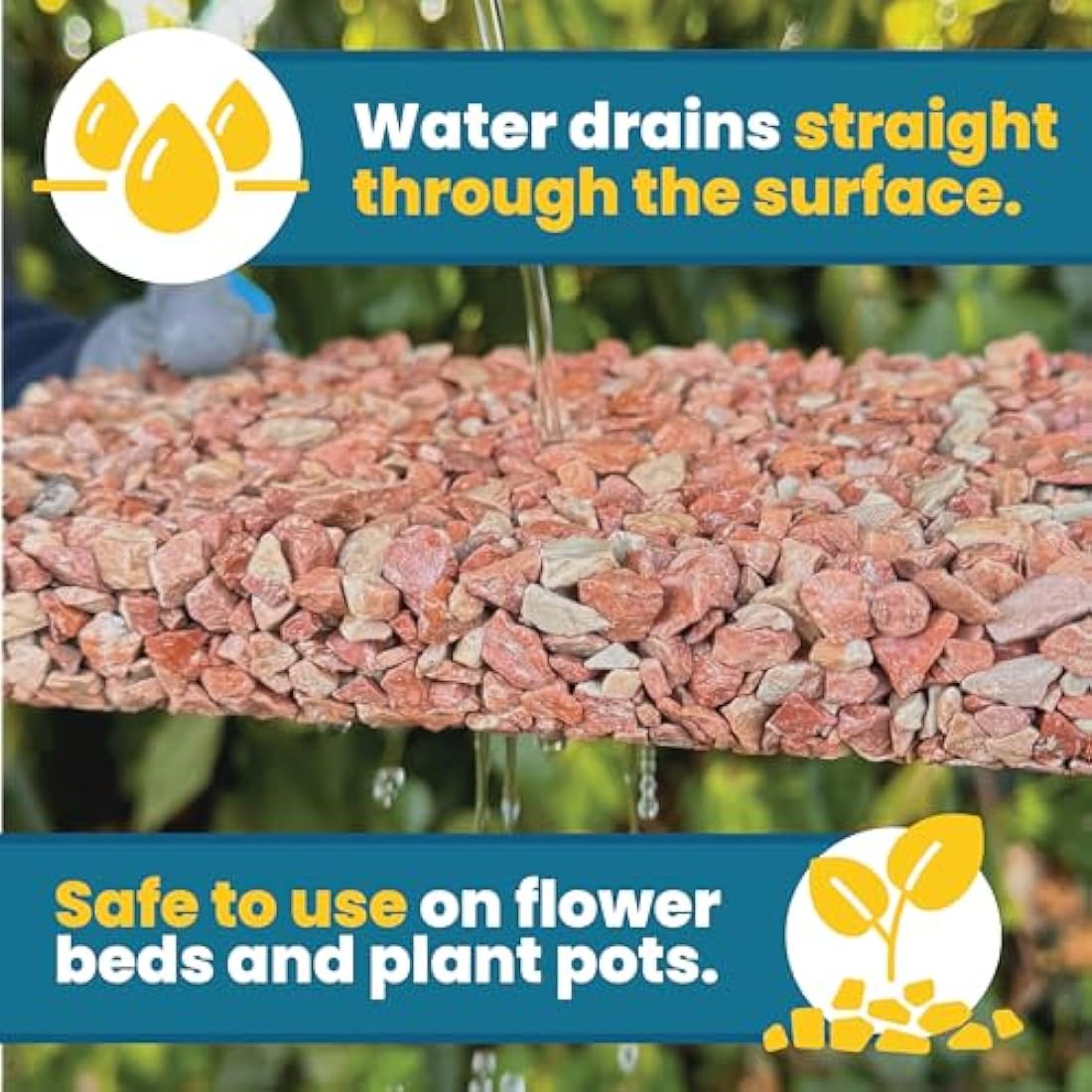 Vuba EASIHOLD ROCKS - Award Winning 5L XL Gravel Binder for Bonding Stones, Bark and Gravel on Borders, Patios and Garden Paths. Lasts up to 3 Years, Non Toxic, Ready to Use.