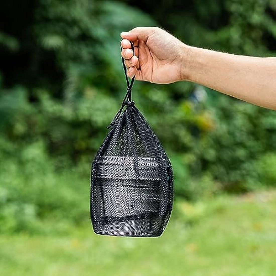 iBasingo Titanium Pot Pan Set Camping Cookware Ultralight Outdoor Backpacking Cooking Set with Folding Handle