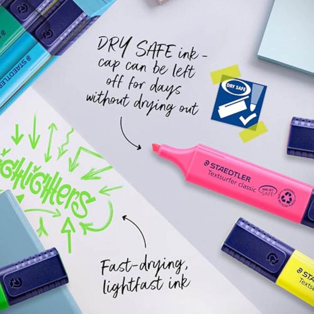STAEDTLER 364-1 Textsurfer Classic Highlighter - Yellow (Box of 10)