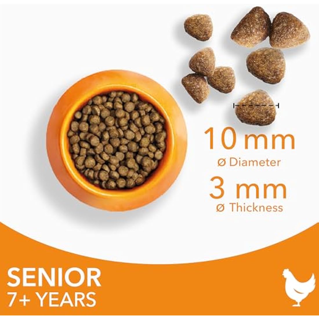 IAMS Senior Complete Dry Cat Food Chicken 10kg - Supports Heart Health