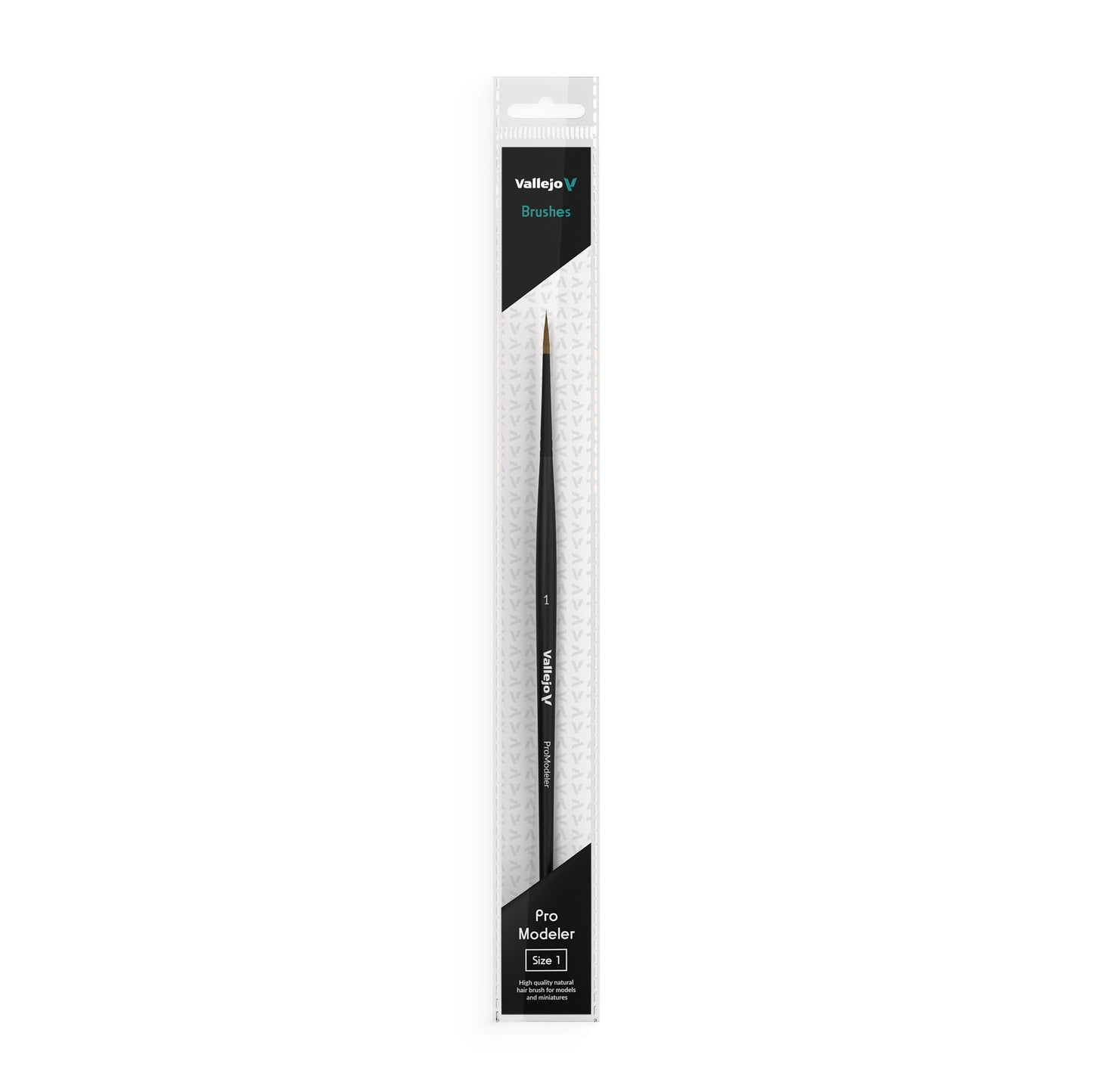 Vallejo Pro Modeler B01001 Natural Hair Round Brush No. 1