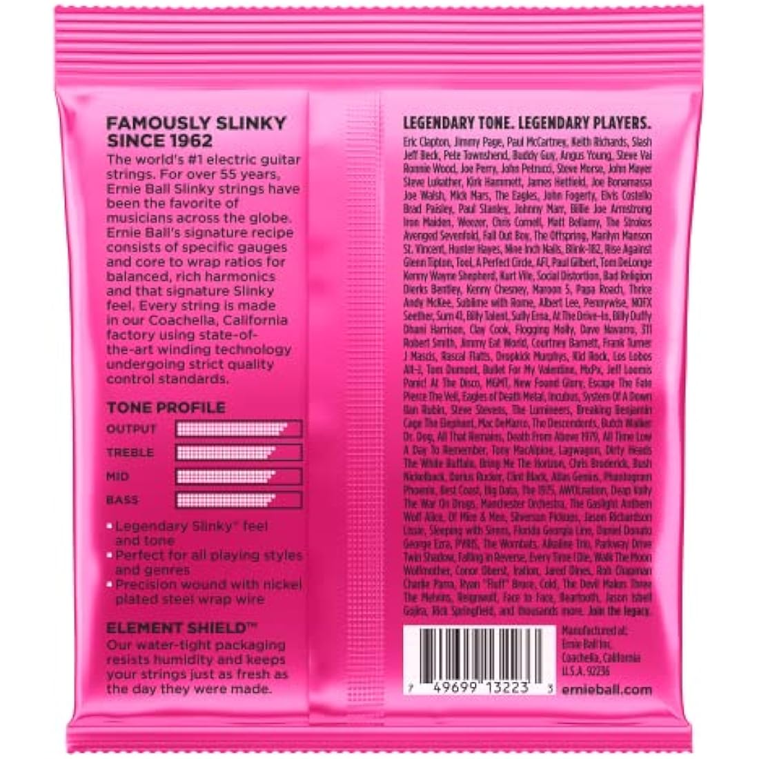 Ernie Ball Super Slinky Nickel Wound Electric Guitar Strings 3 Pack - 9-42 Gauge