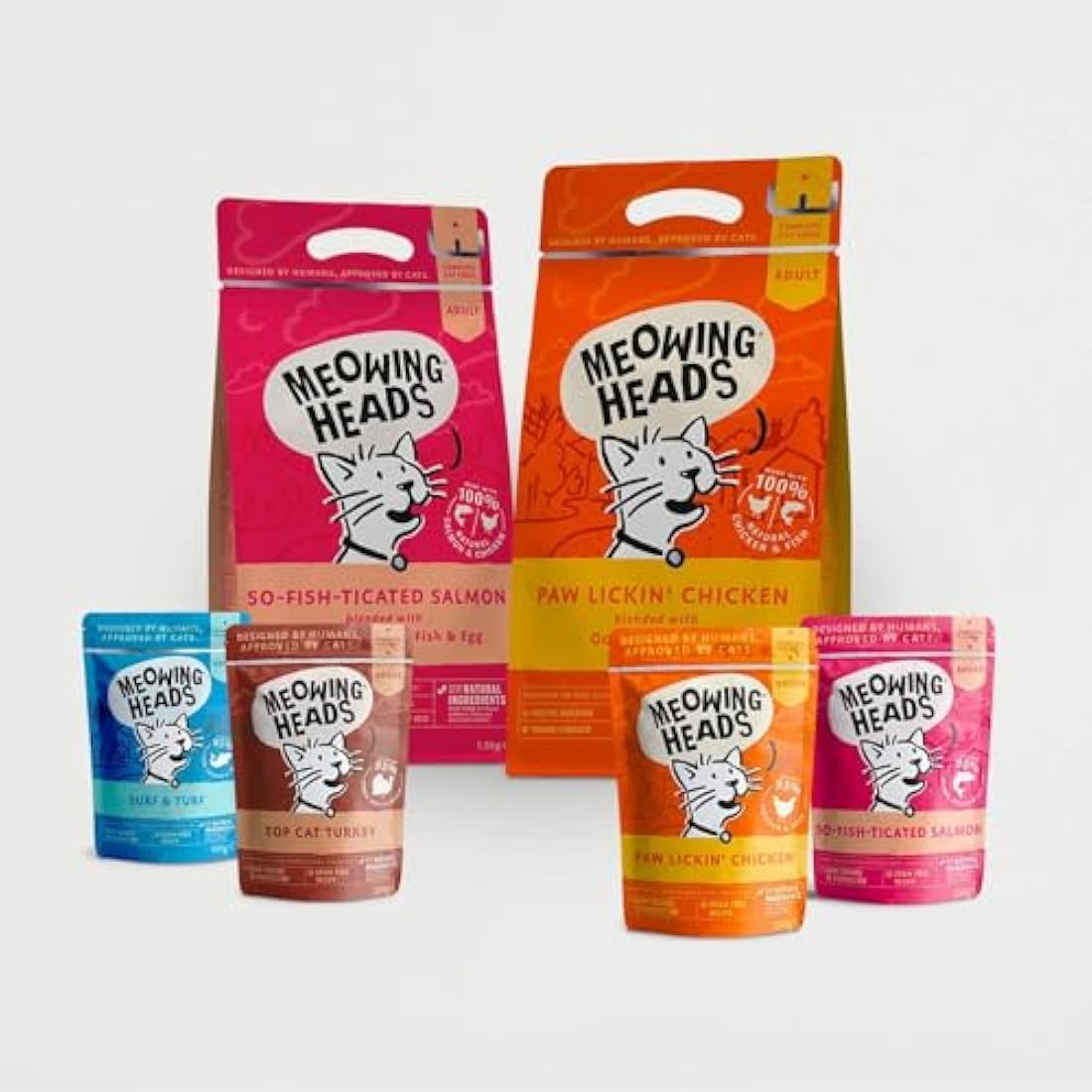 Meowing Heads Complete Dry Cat Food 4kg - Paw Lickin' Chicken - Vet Approved