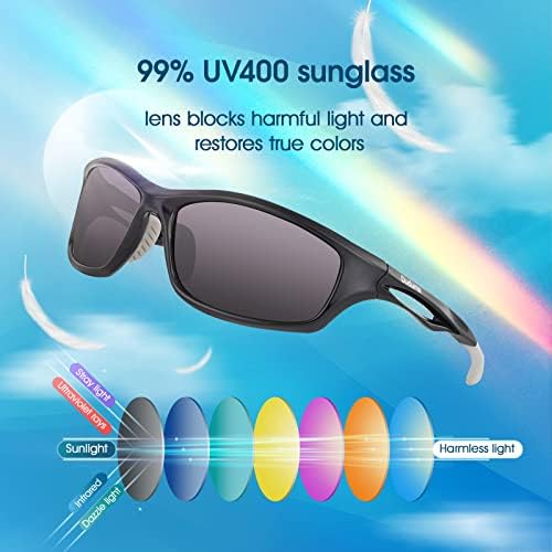 Duduma Sunglasses Mens Polarised Sports Sunglasses for Men Women Fishing Running Cycling Golf Sunglass Polarized UV Protection TR90
