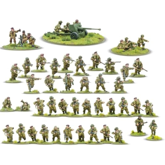 Bolt Action British Airborne Starter Army - 28mm Scale Plastic Miniatures by Warlord Games - Highly Detailed World War 2 Miniatures for Table-top Wargaming