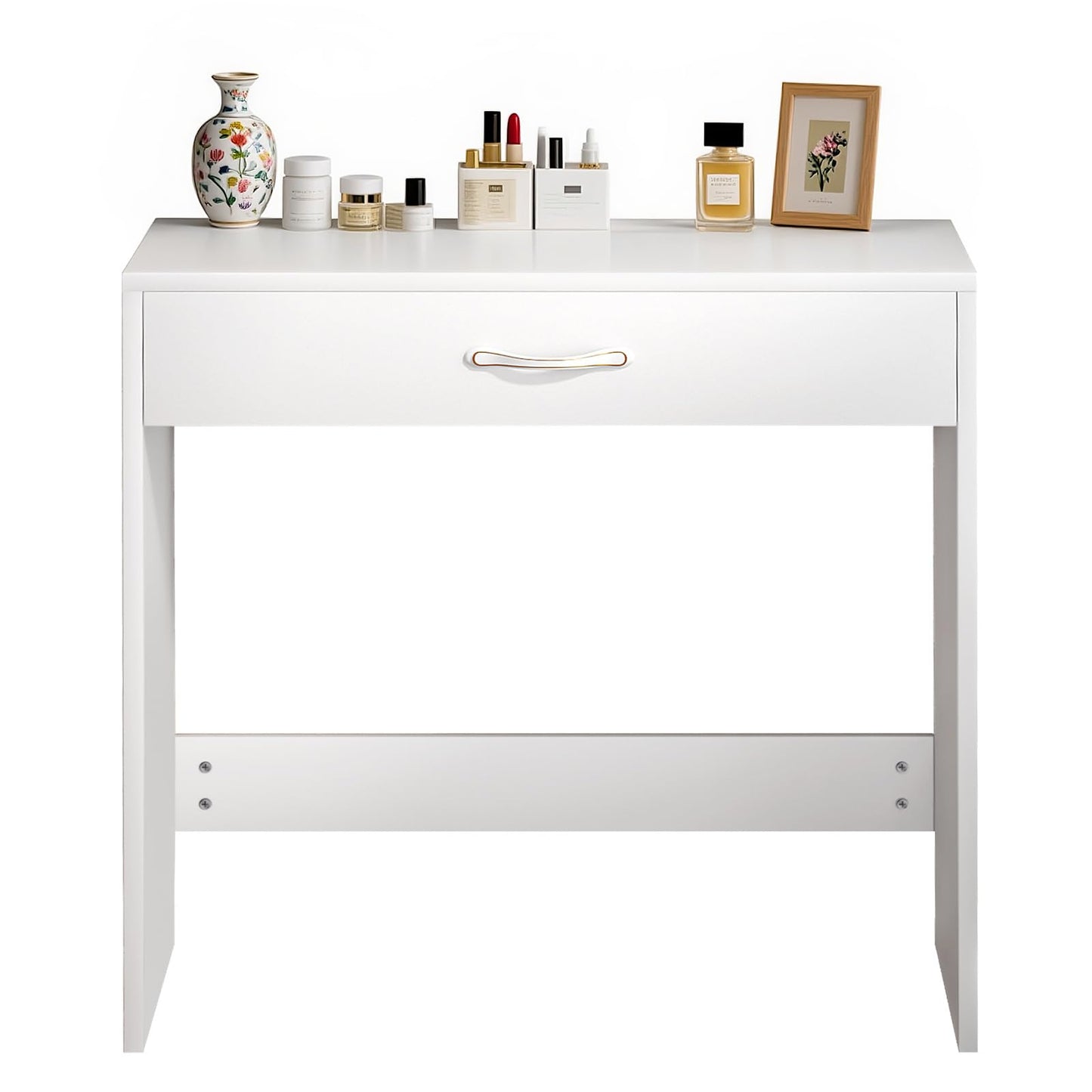 Untimaty Dressing Table 40 * 75cm, 1 Drawer Wooden Small Vanity Table