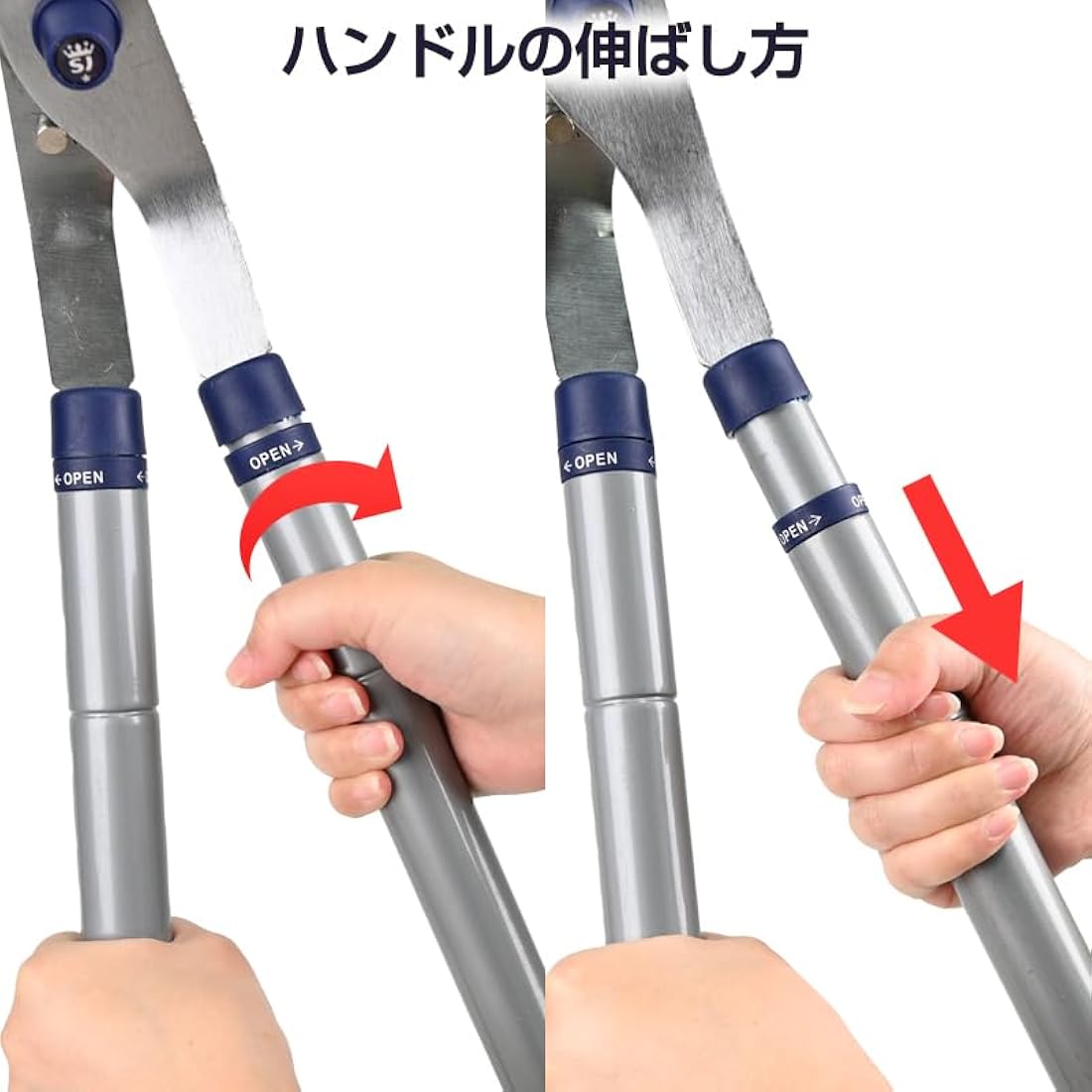 Spear & Jackson 4911RSS Razorsharp Steel Telescopic Lawn Shear, Gray