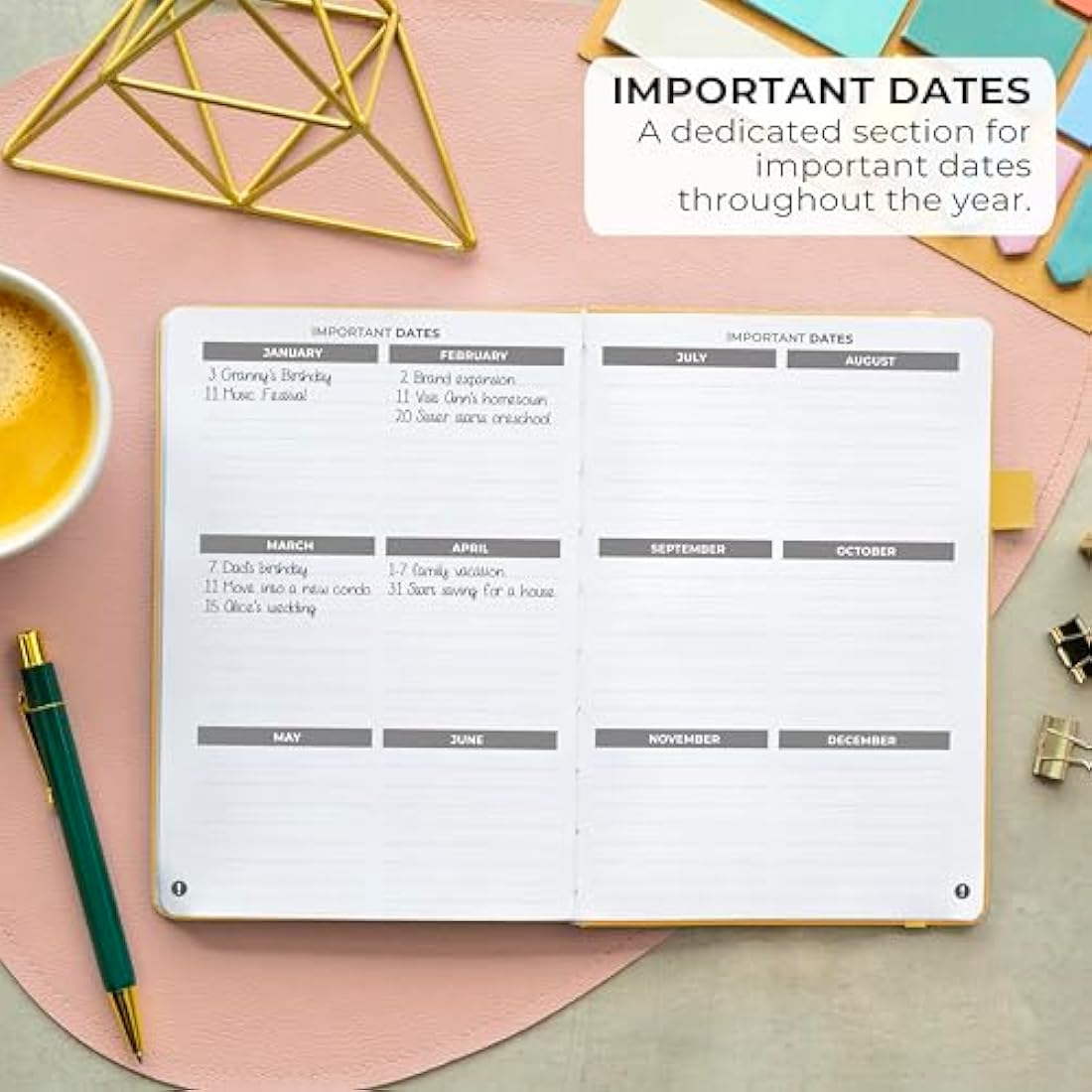 Clever Fox Address Book with alphabetic tabs - PU Leather Telephone and Address Book for Keeping Contacts Safe, Contact Organizer Journal, Medium Size (13.5 x 19cm) Hardcover, Amber Yellow