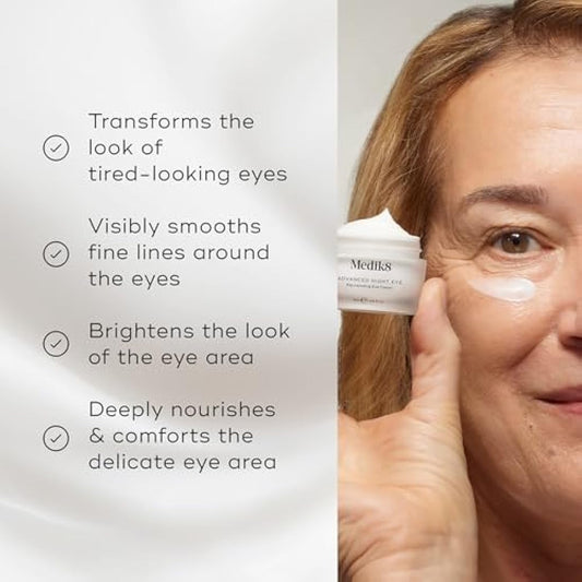 Medik8 Advanced Night Eye - Rejuvenating Eye Cream - Smooth Fine Lines & Brighten Dark Circles - 15ml