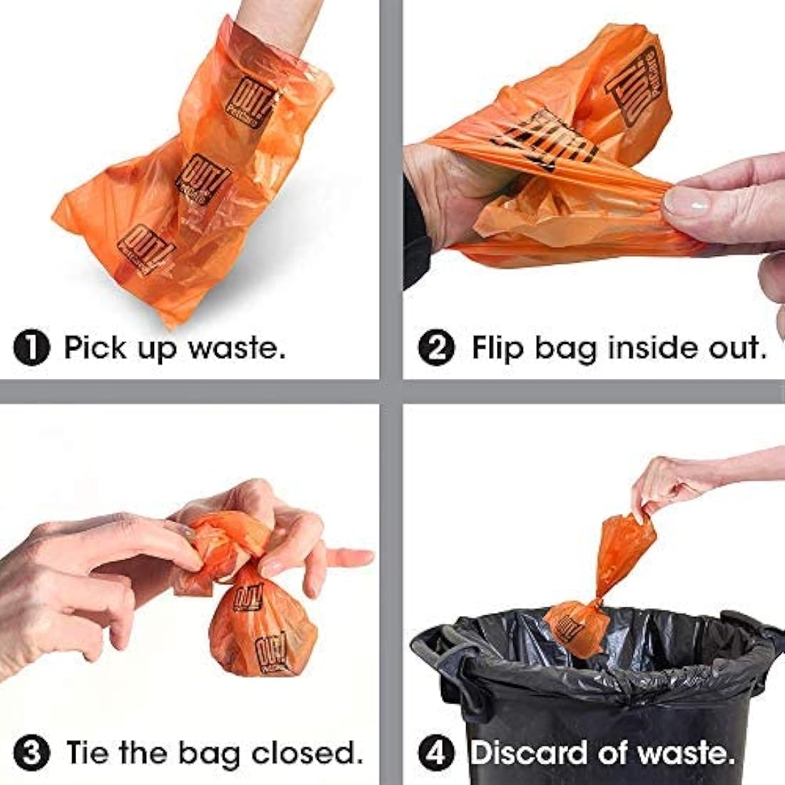 OUT! Dog Poo Bags, Strong, Leak Proof Dog Waste Bags 120 Green Bags