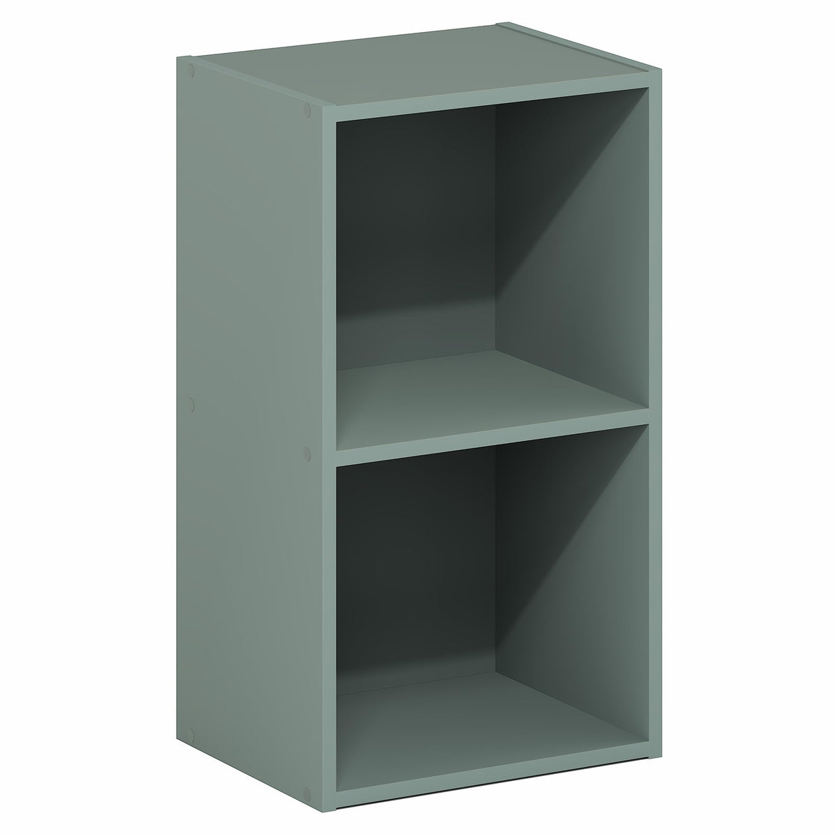 Furinno PASIR Book Shelf, 2-Tier Modern Bookshelf, Open Shelves Bookcase 22.9(D) x 30.5(W) x 53.3(H) cm, for Living Room, Bedroom, Home Office