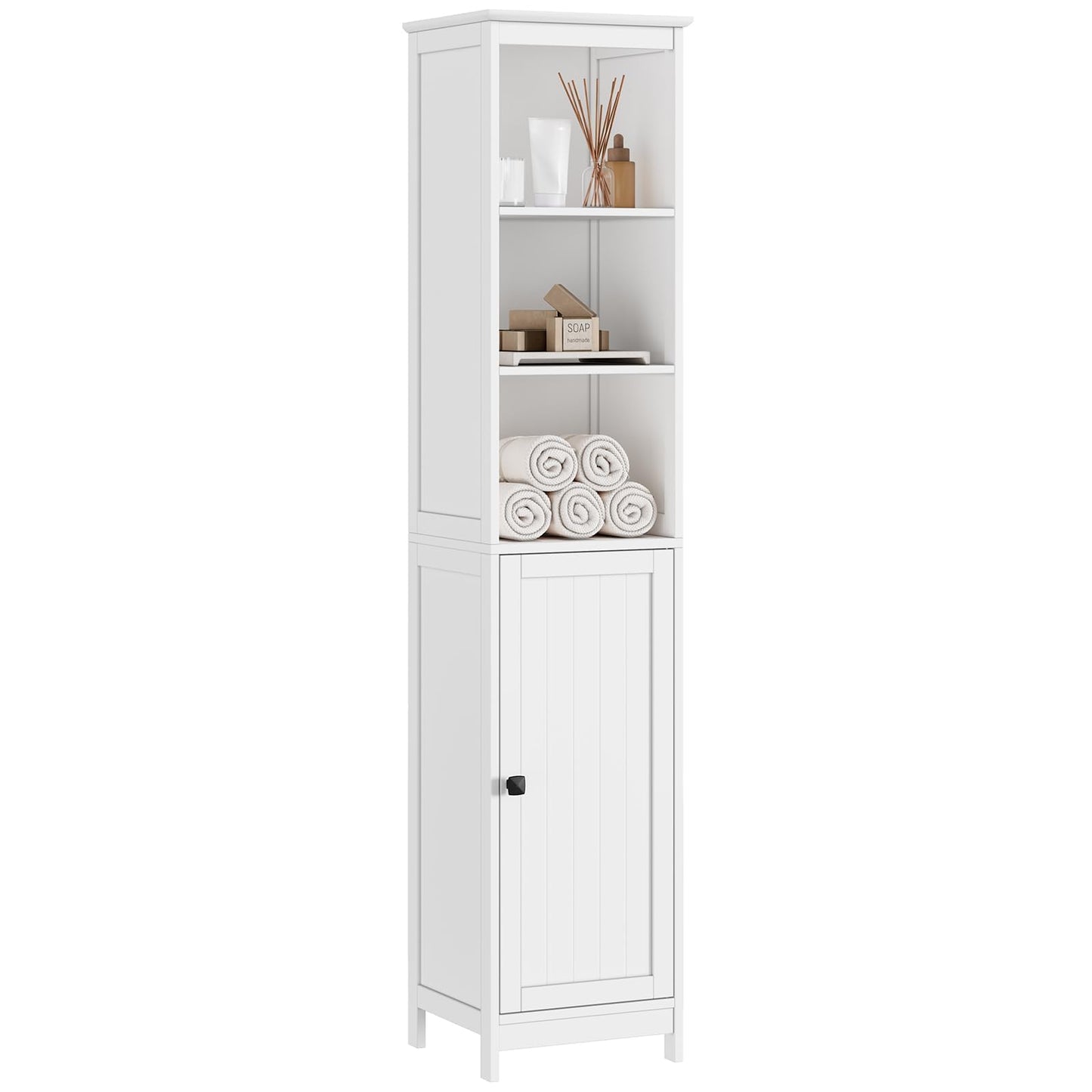 RRX Narrow Tall Bathroom Storage Cabinet,35 * 32 * 161cm (pure white)