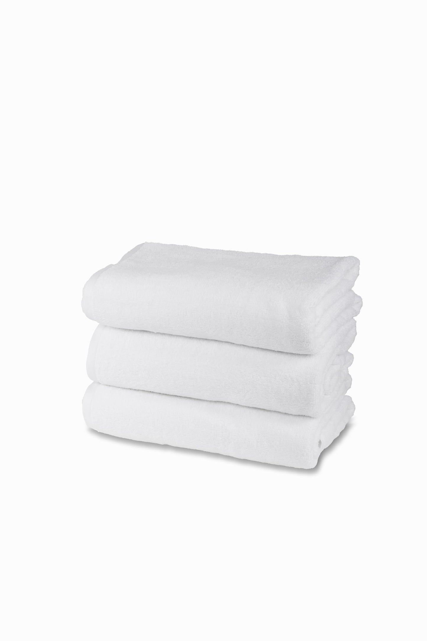 HH HERMET HOTELLERIE 100% Cotton Terry Bath Towel Set, 3 Face Towels, Pack of 3, 60 x 100 cm, 450 g/m², Double Twisted, Ideal for B&B and Hotel