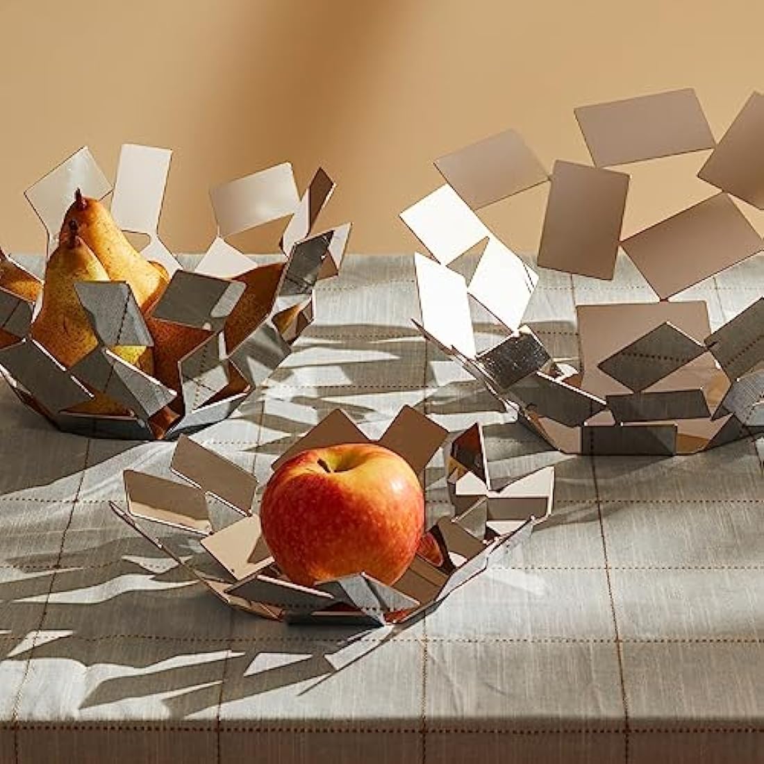 Alessi La Stanza Dello Scirocco Fruit Holder in 18/10 Stainless Steel Mirror Polished,27.3 x 12.7 x 27.3 cm, Silver