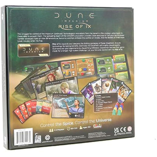 Direwolf, Dune Imperium - Rise of Ix, Board Game Expansion, Ages 14+, 1-4 Players, 60-120 Minutes Playing Time
