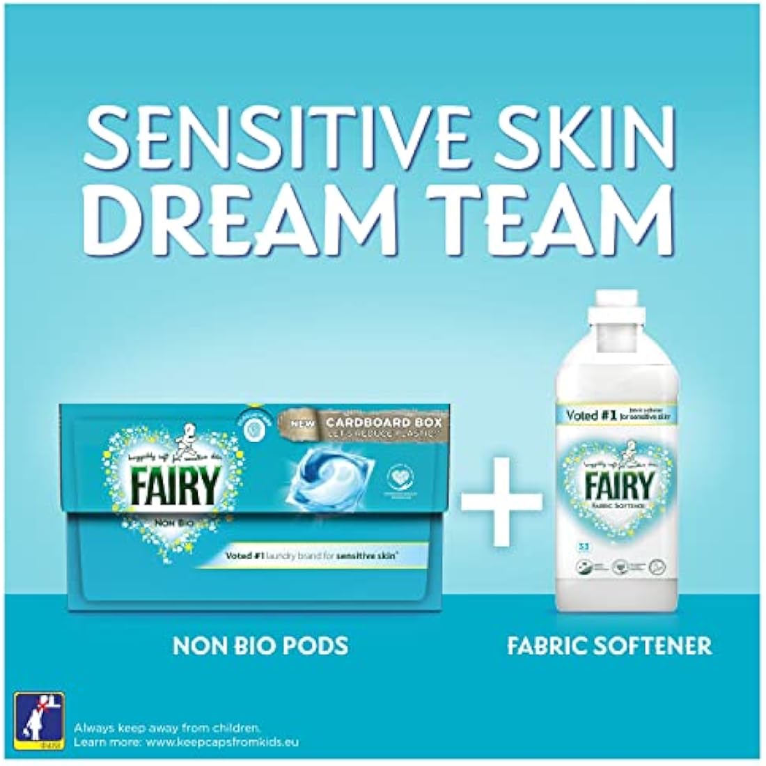 Fairy Non Bio All-in-1 PODS Laundry Detergent Washing Liquid Tablets / Capsules, 122 Washes (61x2), For Sensitive Skin