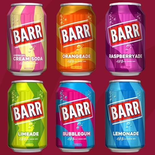 BARR since 1875, Classic Cola, 24 pack Fizzy Drink Cans, Low Sugar, 24 x 330 ml