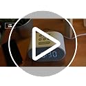 i-box Alarm Clocks Bedside, Radio Alarm Clock, Mains Powered or Battery, FM Radio, USB Charging Port, 5 Step Dimmable Display, Non Ticking, LED Display (Black)