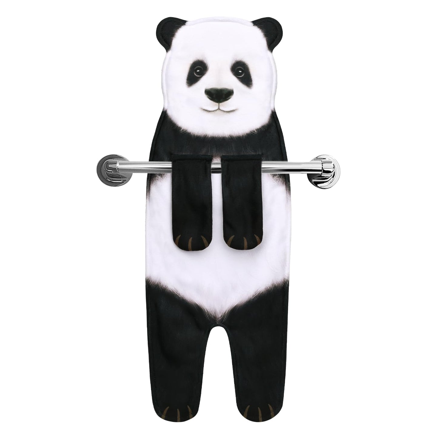 AGRIMONY Funny Panda Hand Towels - Cute Bathroom Kitchen Towels Panda Decor Decorative Hanging Face Towels Super Absorbent Soft-Valentine Christmas