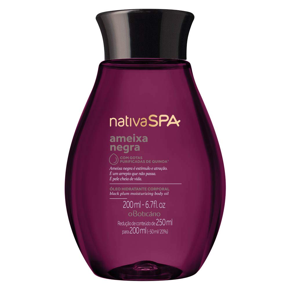 Boticario - Linha Nativa Spa Ameixa Negra - Oleo Hidratante Corporal 200 Ml - Boticario - Nativa Spa Black Plum Collection - Body Moisturizing