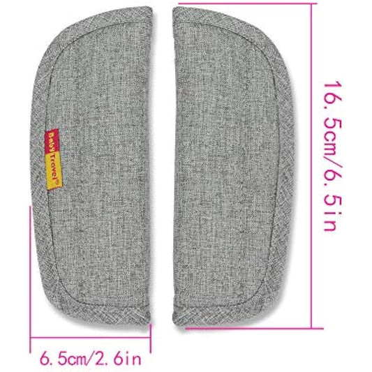 3 Piece Baby Stroller Car Seat Strap Covers & Crotch pad Universal Soft Seat Belt Cushion for Newborns Infants Kids (3 Pcs)