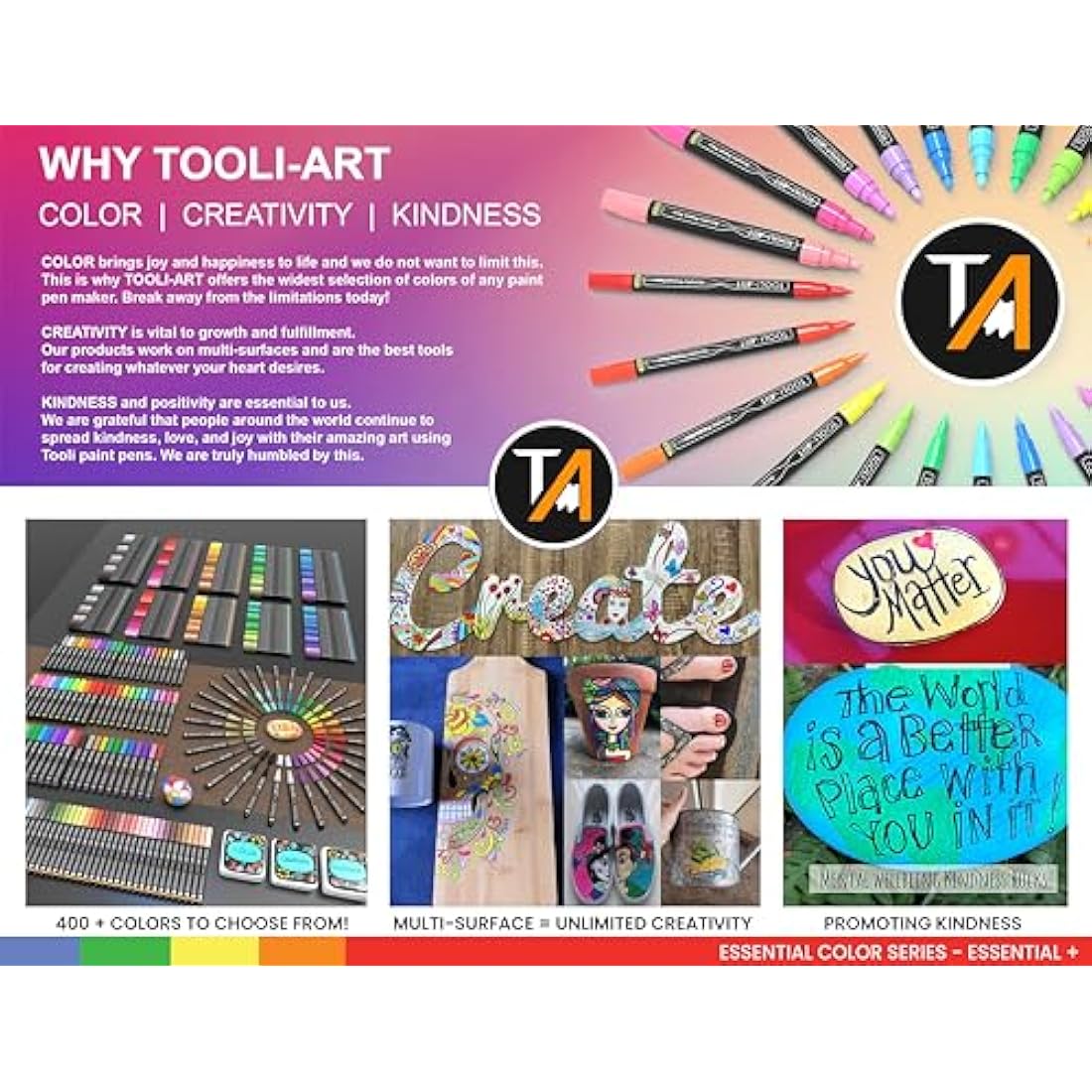 Acrylic Paint Pens Assorted Vibrant Markers for Rock Painting, Canvas, Glass, Mugs, Wood, Fabric, Metal, Ceramics. Non Toxic, Quick Dry, Multi-Surface, Lightfast (EXTRA FINE)