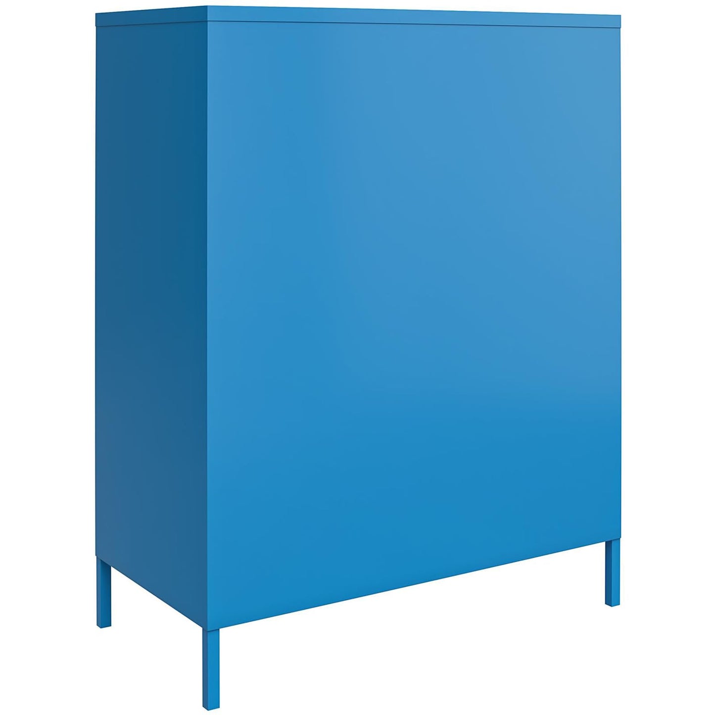 DHP Furniture Cache 2 Door Metal Locker Storage Cabinet Blue