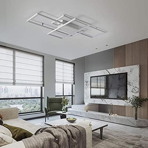Diossad Modern LED Ceiling Lamp, Dimmable Flush Mount Chandelier, 2700K-6500K for Bedroom, Living Room, Kitchen, Hallway, Office