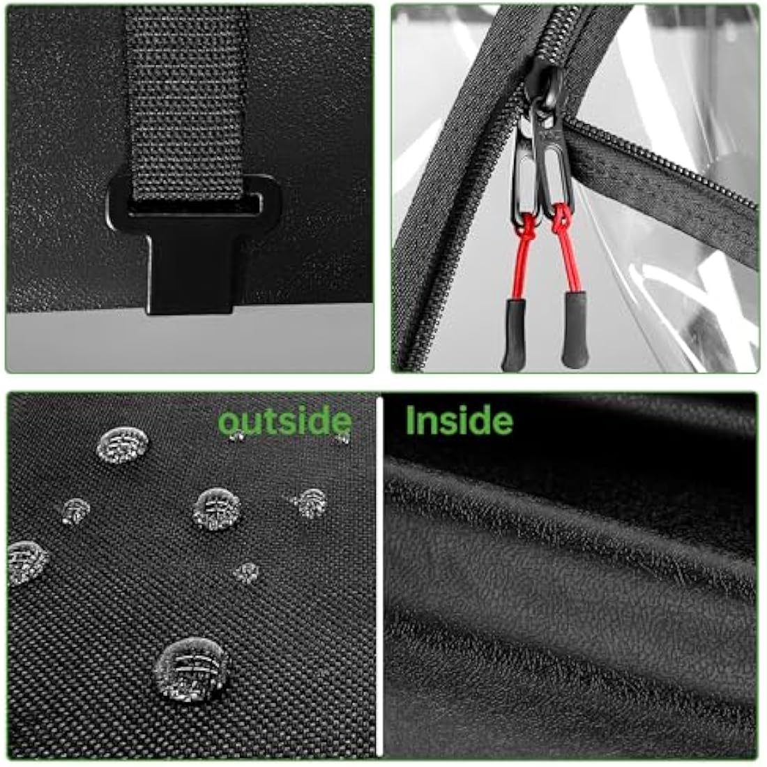 10L0L Golf Cart Enclosure Fit for 2 Passengers EZGO TXT RXV,600D Waterproof Snowproof Golf Buggy Keep Warm Cover, 2 Door Zippers 4-Side Clear Window and 4 Windproof Hooks Golf Cart Rain Cover, Black