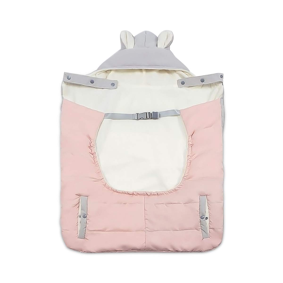 SONARIN All Seasons Weather Thick Cover for Baby Carrier,Cloak for Winter Warm,Fit Any Baby Carrier,Windproof,Waterproof(Pink)