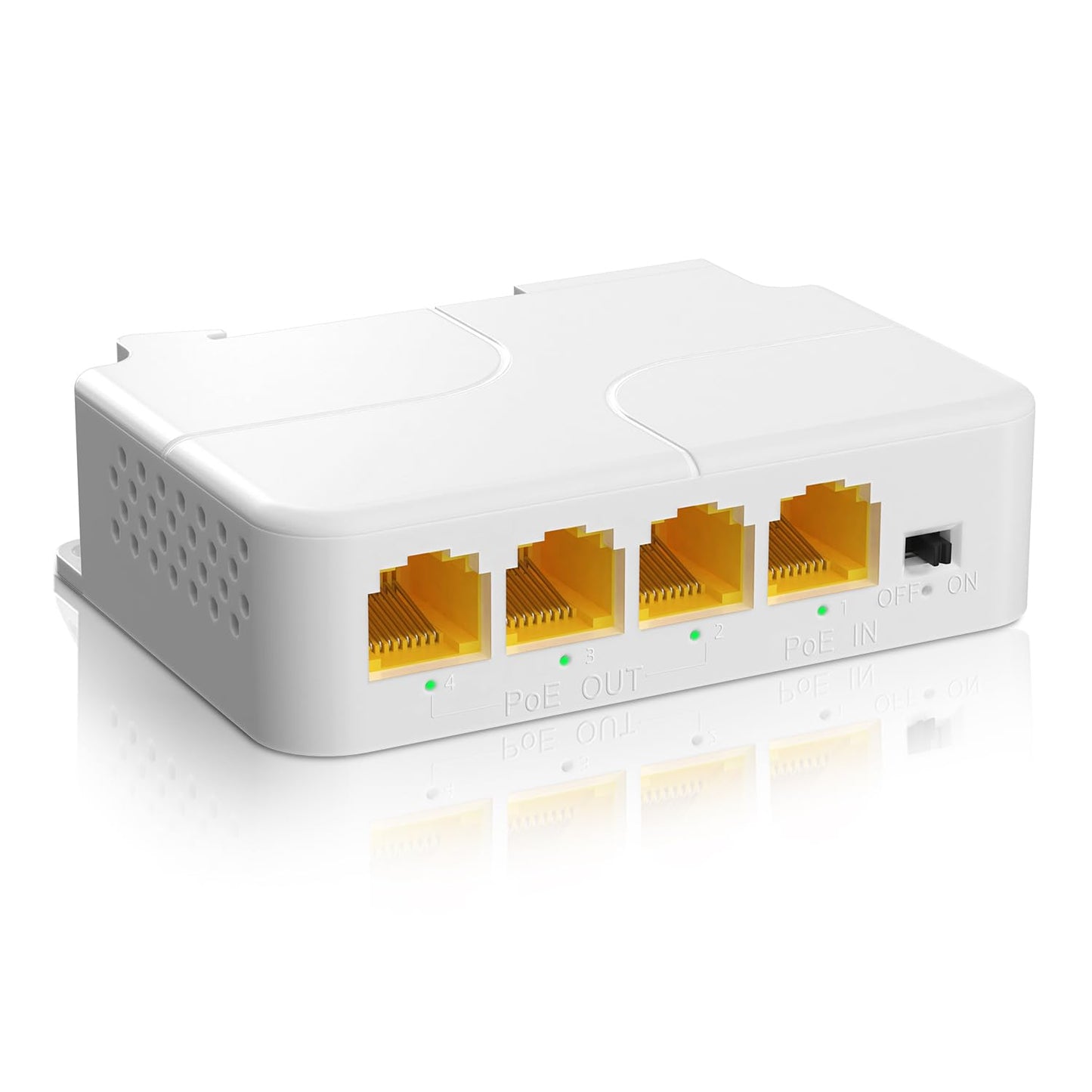 NICGIGA 3 Port PoE Extender - 100 Meters, Supports 3 PoE Devices Like IP Cameras, IP Phone, Wireless AP