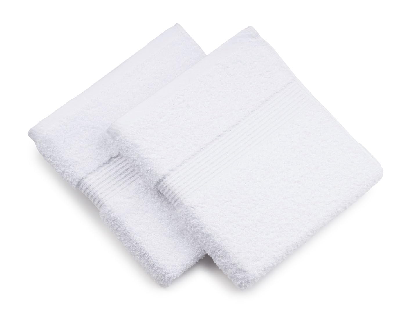 G?zze - Set of 2 New York Hand Towels, Luxuriously Soft and Absorbent, 100% Cotton, 50 x 100 cm - White
