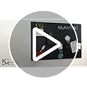 KalaMitica - Set of 3 Magnetic Cubes 6.5 cm - Ice, Gunmetal, Black - Storage Boxes or Plant Pot Holders with Powerful Magnet for Wall Magnetic Boards