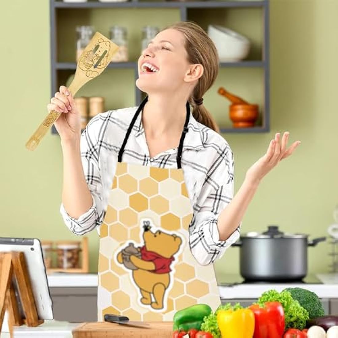 Wooden Spoons for Cooking Bear Cooking Utensils Set,Christmas Gifts for Women Mothers Day Birthday Gift