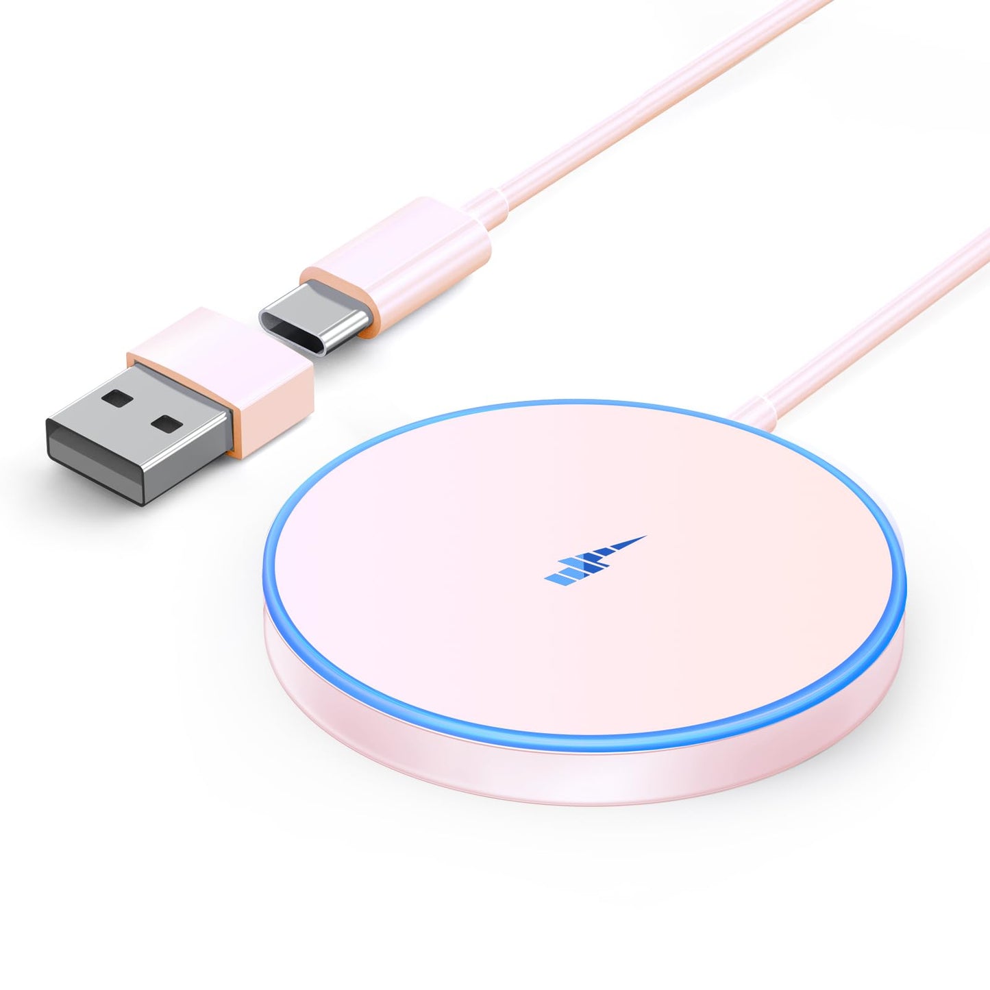 Magnetic Wireless Charger Fast Apple Mag-Safe Charger for iPhone 17 Pro Max/17 Pro/17 Air/17/16/15/14/13/12 Series AirPods 4/3/2 LED Magnet Charging