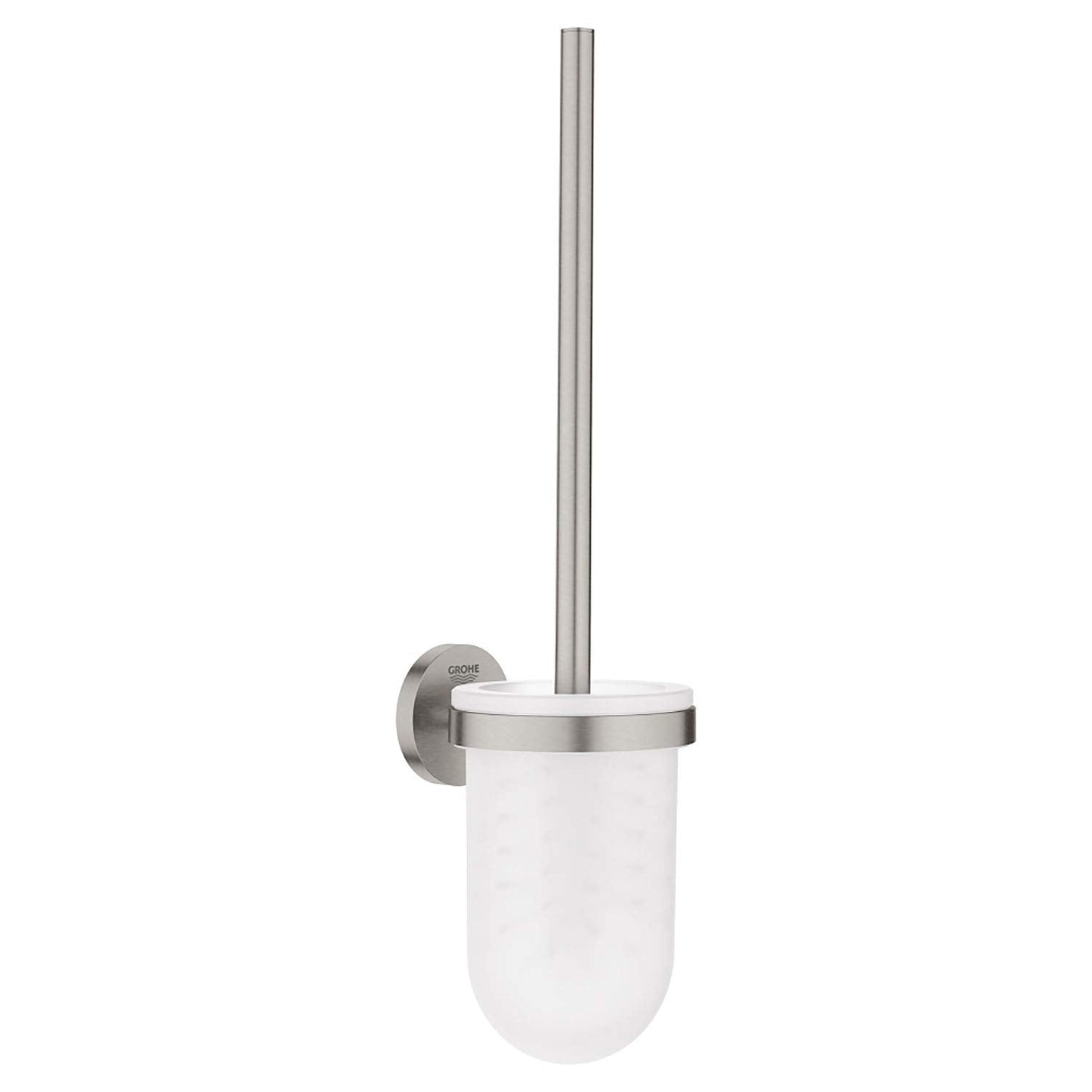 GROHE Essentials Toilet Brush Set German Engineered, Metal In Stainless Steel-Look and with Concealed Fastening 40374DC1