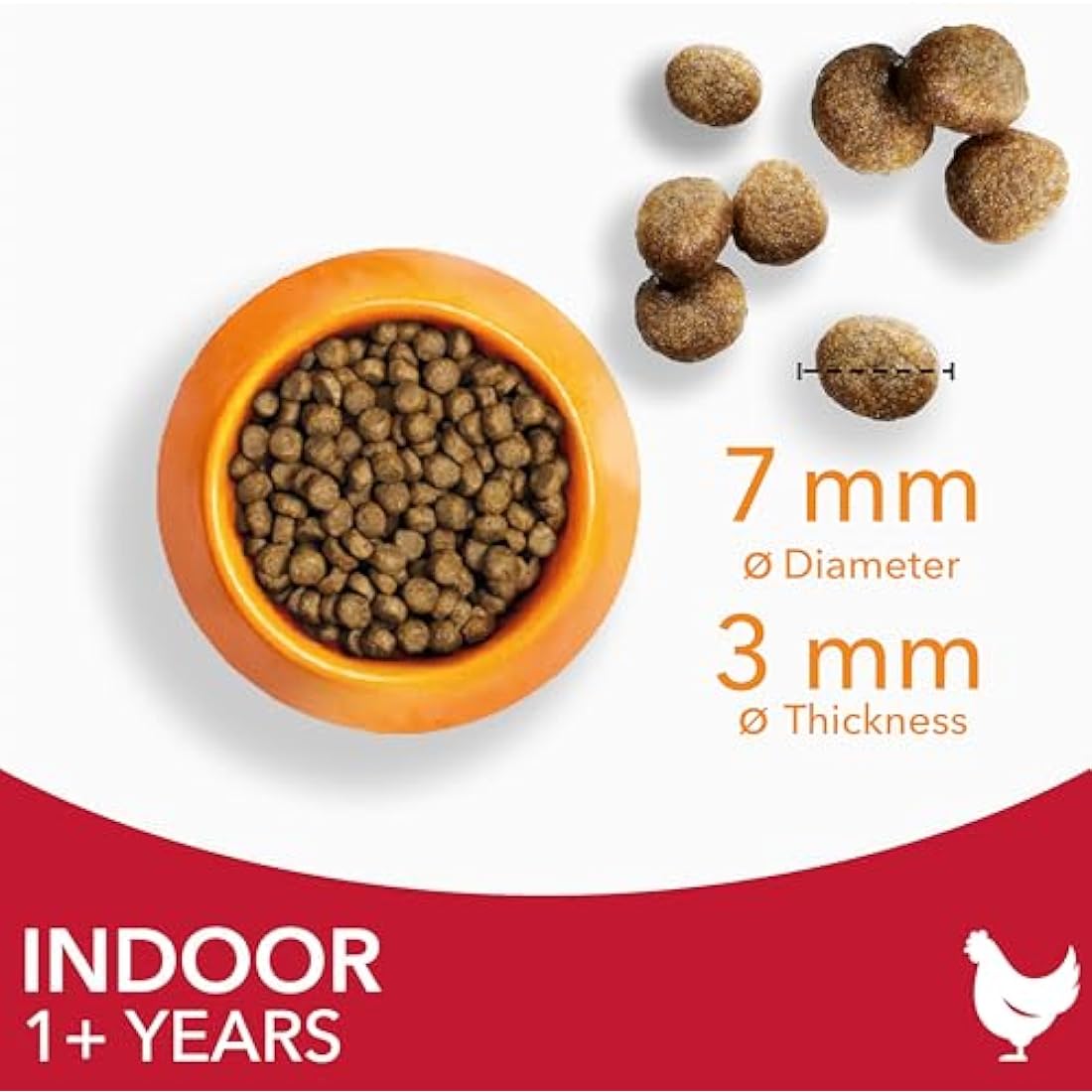 IAMS Indoor Complete Dry Cat Food Chicken 10kg - Litter Odour Control, Hairballs & Weight Management