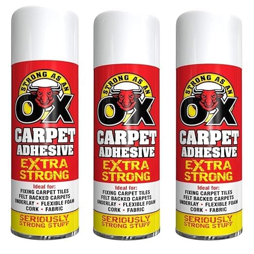 3 x 500ml SAAO Heavy Duty Spray Adhesive Glue for Carpet Tile Craft Fabric