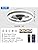 LED Ceiling Fans with Lights Reversible Remote, 6 Speeds Modern Bedroom Fan Ceiling Light Quiet Dimmable Small Ceiling Fan Light for Living Room, White 40CM