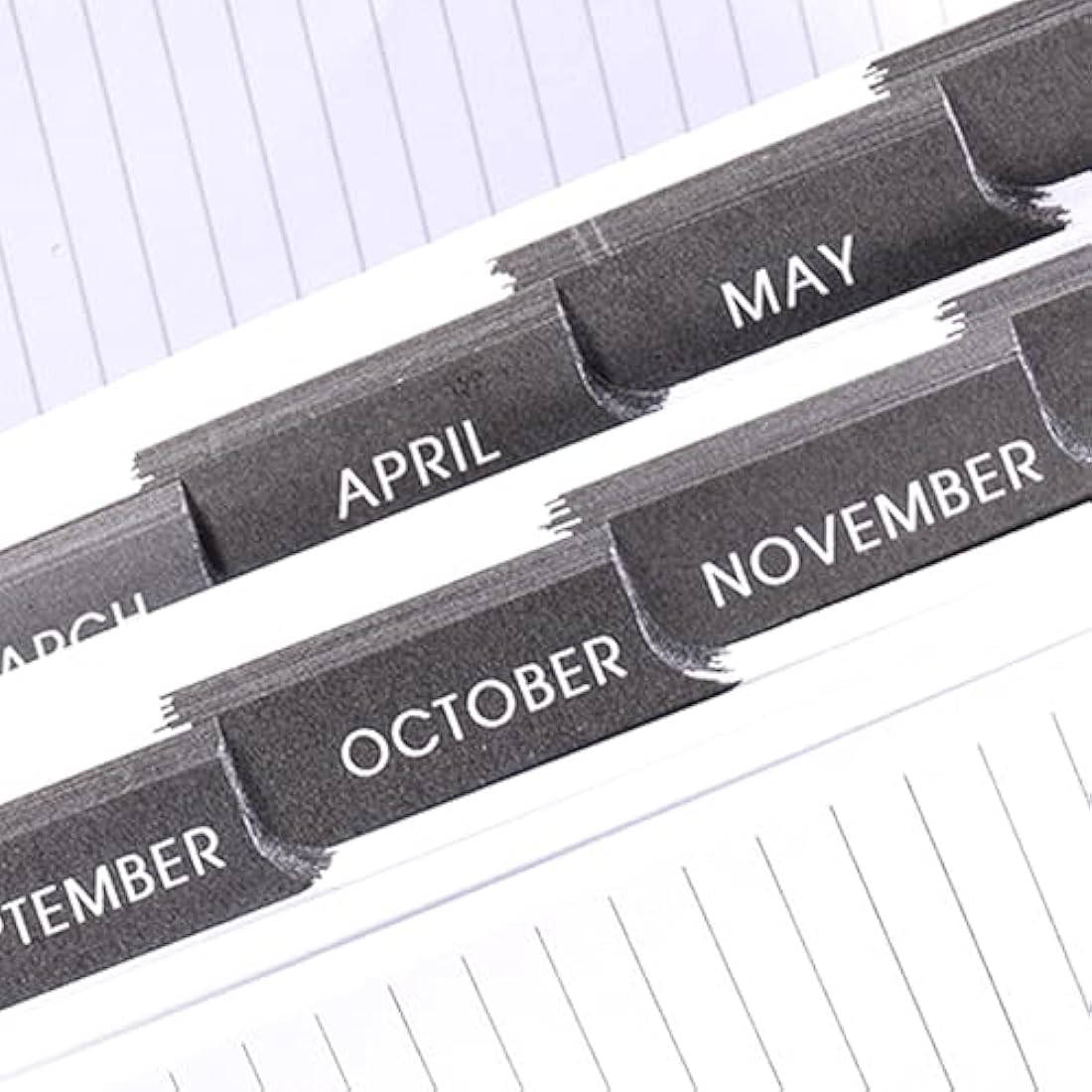 Acadmeic Diary 2025-2026 - Diary 2025-2026 Page a Day with Monthly Tabs, A5 Daily planner, From July 2025 to June 2026, Faux Leather Cover, Black