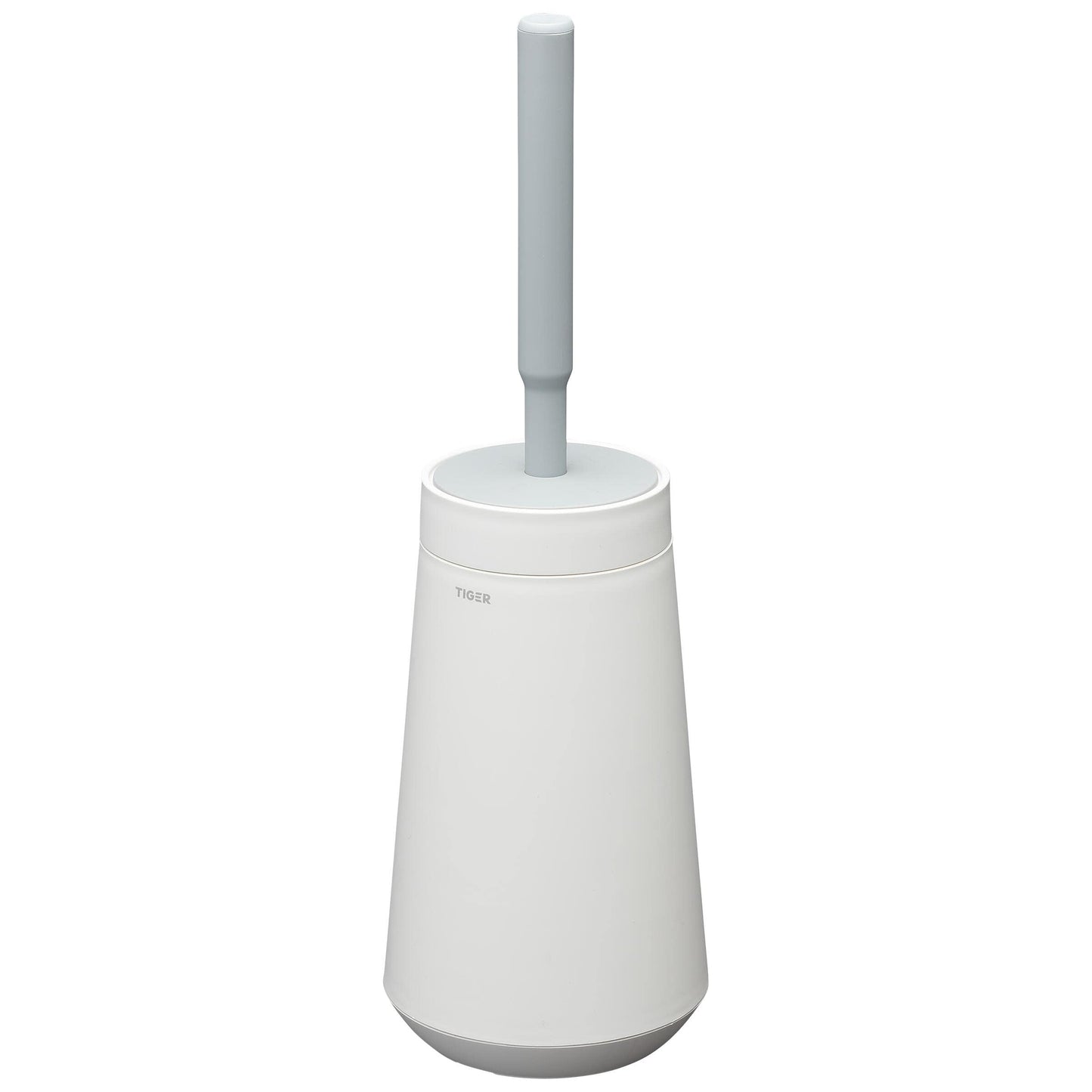 Tiger Tess, Toilet brush holder with Swoop? brush flexible, White/Light grey, 129x129x412mm