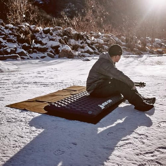 OneTigris Obsidian Ultralight Sleeping Pad, 5.2R Insulated, Inflatable Camping Backpacking Sleeping Mat with Hole Fixing Patches Weighs 2.05lb, 74.4" x 24.8"