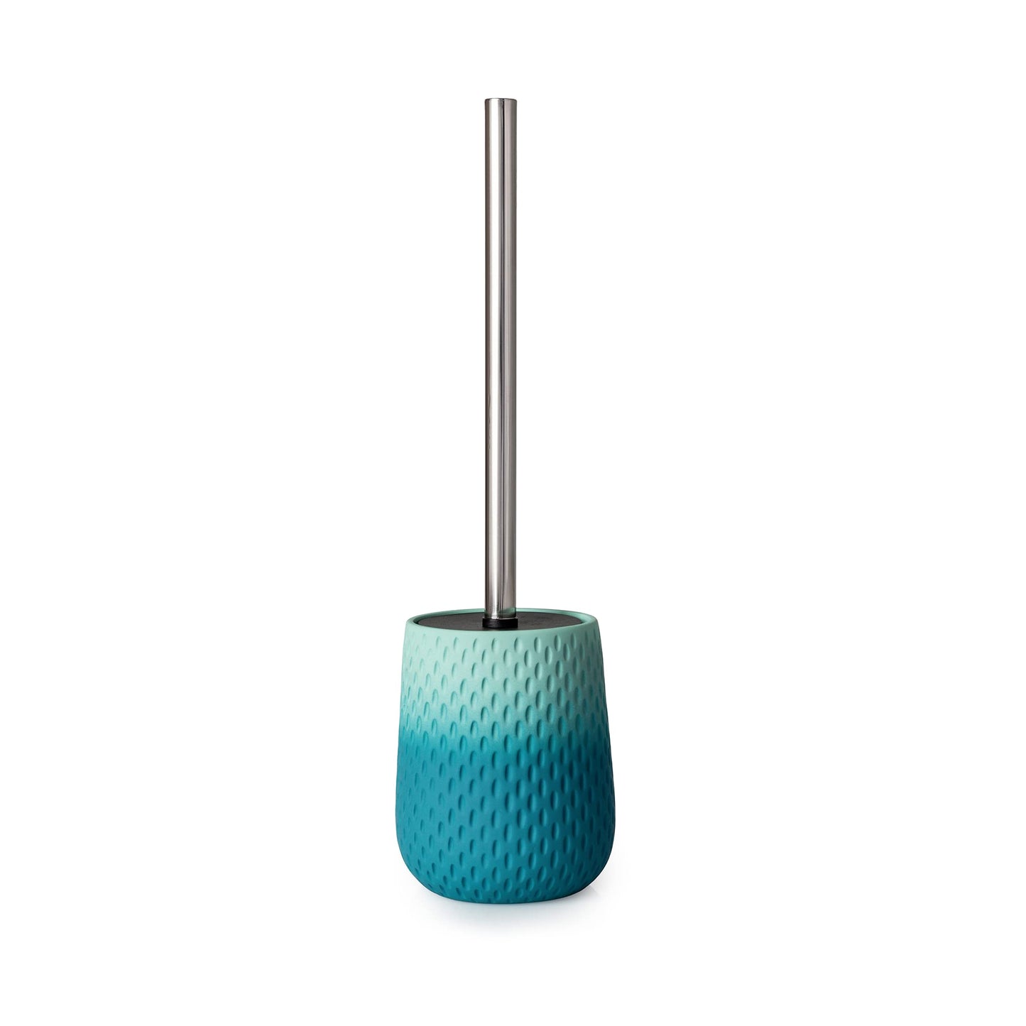 Blue Canyon Milano Toilet Brush & Holder for Bathroom, Flexible Toilet Bowl Plastic Brush Head for Deep Cleaning, Compact Size, Elegant Design with