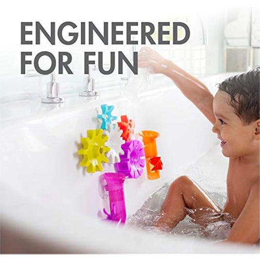 Boon Pipes Cogs Tubes Baby Bath Toy Bundle Bath Accessories for Babies and Toddlers Multicoloured Toddler Bath Toys for Boys and Girls Suitable for 1, 2, 3 & 4 Year Olds, Multi-Colour