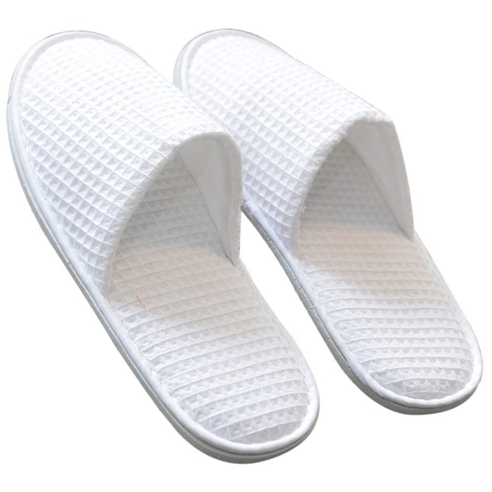 Vaguelly Disposable Slippers for Guests 4 Pairs Non-Slip Indoor Hotel Spa Footwear Lightweight Portable Unisex Comfort Fit