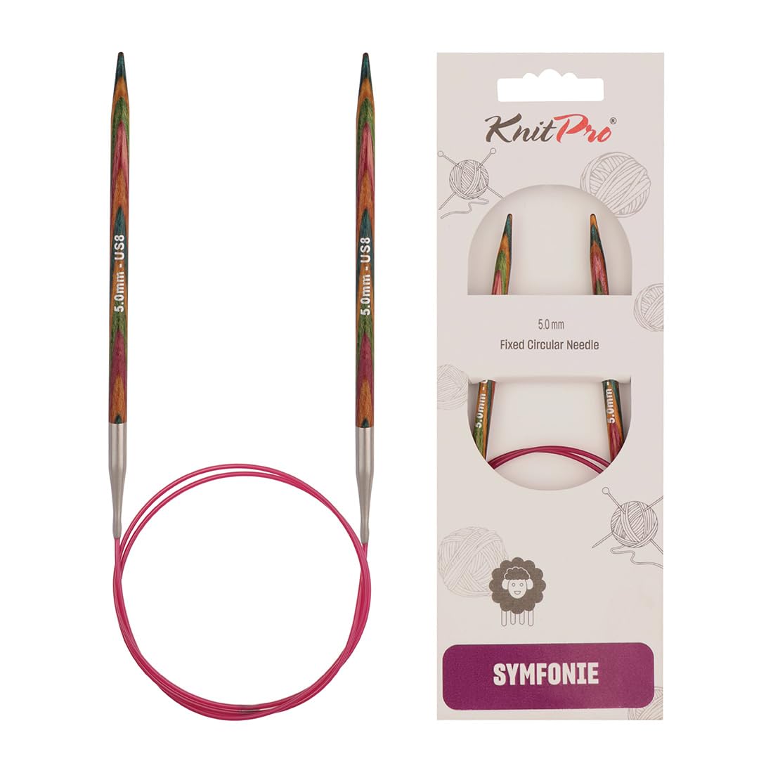 KnitPro Symfonie Fixed Circular Needles 16" 40cm | 5.00mm