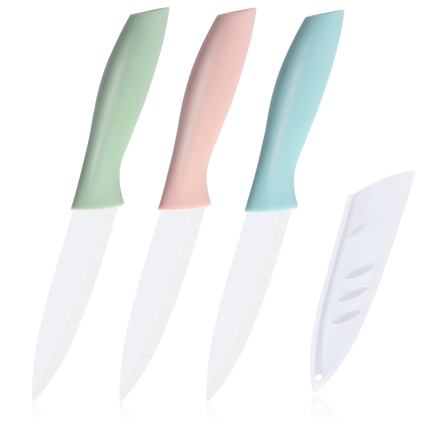 shoplease Chef Knives Set, 3 Piece Ceramic Knives, 4 inch Fruit Knife is Suitable for Most Vegetables, Fruits and Meats