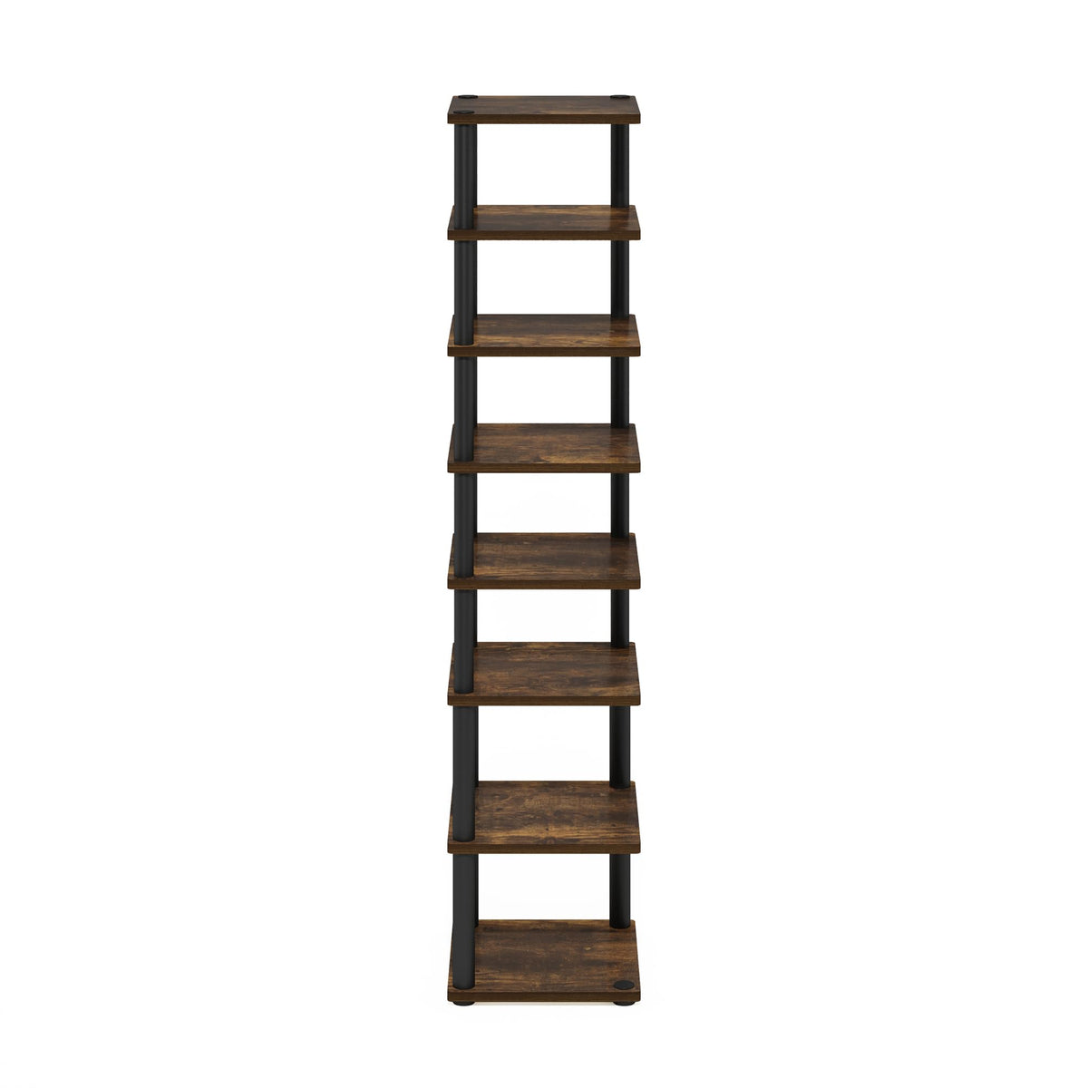 Furinno TURN-N-TUBE Shoe Rack, 8-Tier Shoe Organizer, Free Standing Shoe Storage with Vertical Space Saving Shoe Tower, 11.6 x 11.6 x 52.6